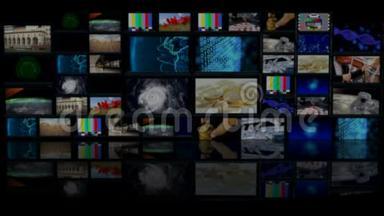 虚拟电视演播室被设计成绿色屏幕或色度关键视频制作中的虚拟背景